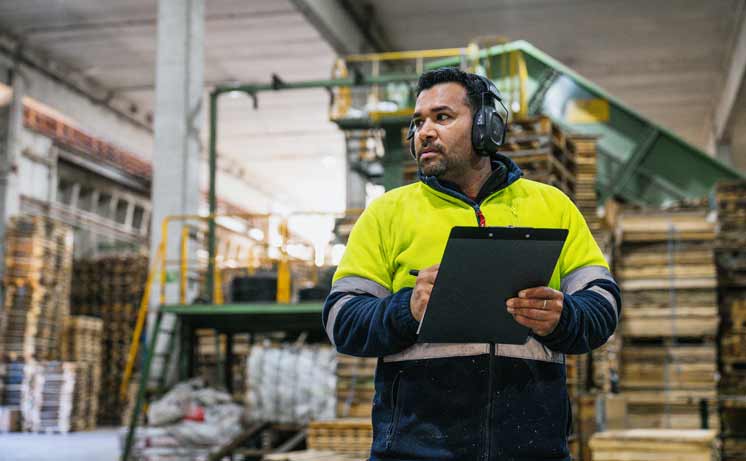 An industrial worker